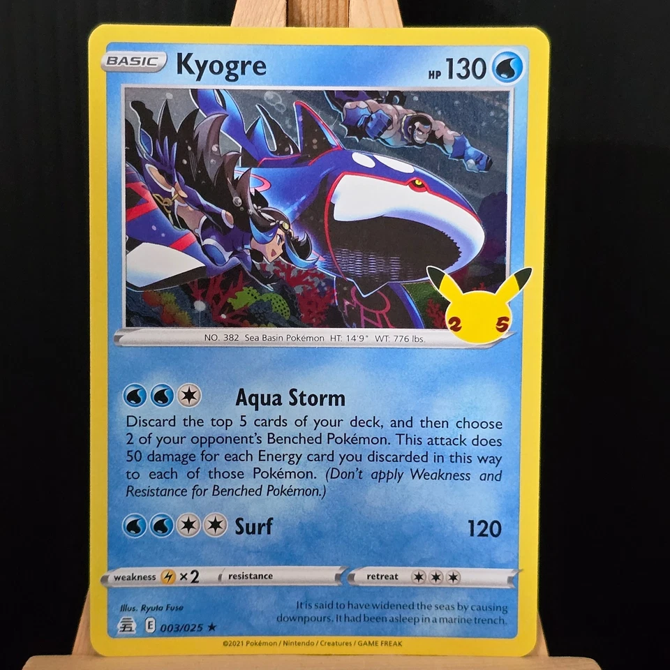 Kyogre - 003/025 - Pokemon Celebrations 25th Anniversary - Holo - Pokemon TCG - Image 1 of 1