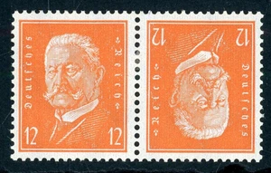 ALEMANIA 1932 COMO NUEVO H TÊTE-BÊCHE #373a, ¡PRESIDENTE PAUL VON HINDENBURG!! H83 - Imagen 1 de 2