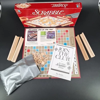 1989 Vintage Scrabble Board Game Milton Bradley MB 100 Pieces - Image 1 of 4