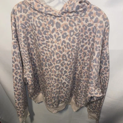 Victoria's Secret ROSA Talla Pequeña Jersey Sudadera con Capucha Leopardo Gran Tamaño Foto 1 de 4