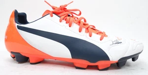 Puma evoPOWER 4 FG Soccer Cleats Shoes Men Size 13 White/Orange 103620-07 - Picture 1 of 13