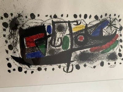 LITOGRAFÍA de JOAN MIRO - Enmarcada, Enmarañada y Firmada Foto 1 de 4