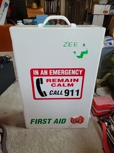 First Aid Kit Metal Cabinet Wall Box Enclosure Zee Medical 22" X 15" - Picture 1 of 10