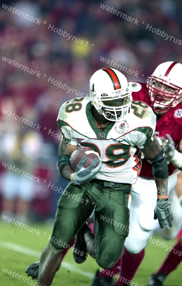 Miami Hurricanes Clinton Portis NCAA Fútbol Original 35mm Negativo Diapositiva Foto 1 de 1