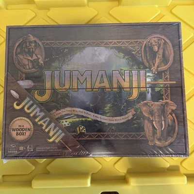 New Sealed Jumanji Board Game Wooden Box Edition Classic Adventure Spin Master - Image 1 of 2