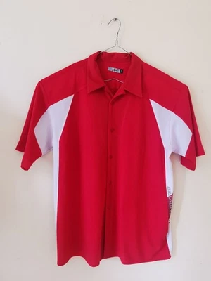 Vintage Billabong Mesh Bowling Shirt XL Red White Surf Skater 90s Y2K Short Slee - Image 1 of 4