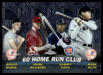 2001 TOPPS CHROME MARIS MCGWIRE SOSA RUTH - Image 1 of 2