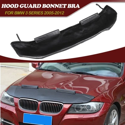Black Car Bonnet Hood Bra Cover Mask For BMW 3 Series E90 E91 E92 E93 2009-2012 - Image 1 of 4