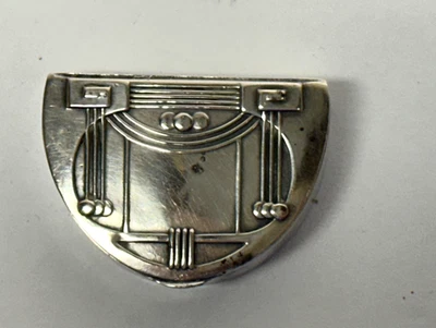Antigua CAJA DE PASTILLAS ART DECO de plata esterlina de principios de 1900 .935 baratija repousse 16 g Foto 1 de 4