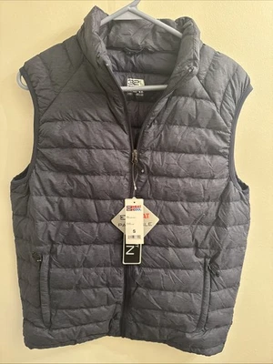 Brand new 32 Degrees Heat Mens Puffer Vest Full Zip Pockets Insulated Blue Small - Image 1 of 3