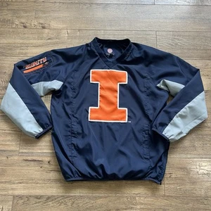 University Of Illinois Illini Windbreaker Pullover V-Neck Jacke Gr. Medium - Bild 1 von 8