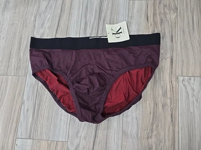 Calzoncillos de cadera elásticos de algodón granate para hombre Calvin Klein CK 1997 de colección talla XL Foto 1 de 3