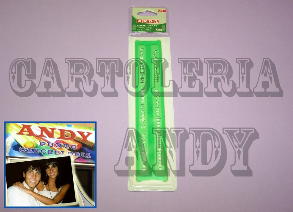 Normografo Arda norme Uni K-resin caratteri 5mm 3005