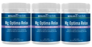 3 X Medlab Mg Optima Relax + L-Theanine 300g Lemon Lime - Picture 1 of 1