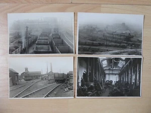 4 Colliery real photo postcards Whitwood pit railway sidings train - Picture 1 of 5