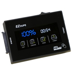 EZ Dupe 1 to 1 Hard Drive Duplicator - SOHO Touch SATA HDD SSD Cloner & Eraser