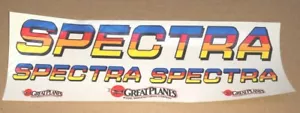 Great Planes Spectra Size RC Model Airplane OEM Decals SPECD01 New! - Picture 1 of 4