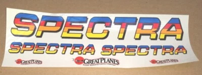Great Planes Spectra Size RC Model Airplane OEM Decals SPECD01 New! - Image 1 of 4