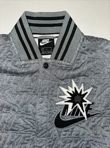 Nike Boys Large Gray Button Up Sweater w/ A NIKE Left Pocket Hit  AOP - Picture 1 of 9