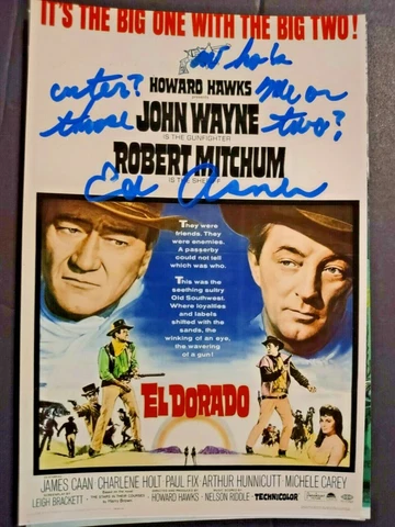 ED ASNER R.I.P EL DORADO MOVIE & TV ICON SIGNED AUTOGRAPHED 4X6 PHOTO JOHN WAYNE Cover