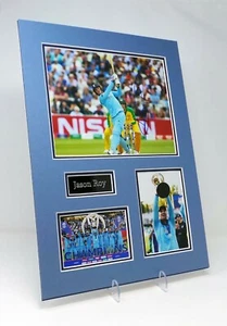 Jason ROY Signed Mounted Photo Display + COA England & Surrey Cricketer - Picture 1 of 1