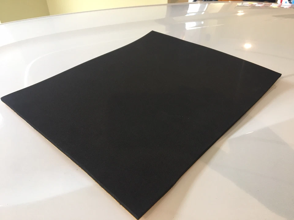 SELLA MOTO NEOPRENE ADESIVO RETINATO NERO 5mm ATTENZIONE 33CMX40CM - Immagine 1 di 1