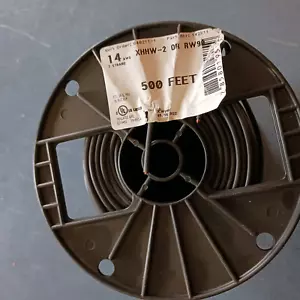 Alan Wire 500' 14 AWG schwarz 600V Litze Kupfer XHHW Baukabel Kabel - Bild 1 von 3