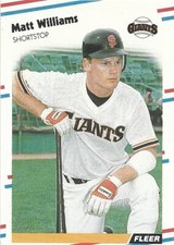 Matt Williams 1988 Fleer Rookie Card #101 GIANTS!