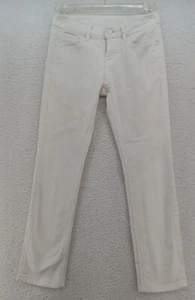 Uniqlo Jeans Girls Youth Size 24/24 White Skinny Fit Straight Leg Cropped Denim - Picture 1 of 10