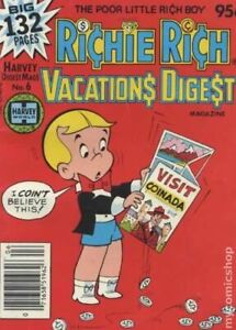Richie Rich Vacations Digest #6 VG/FN 5.0 1981 Stock Image Low Grade