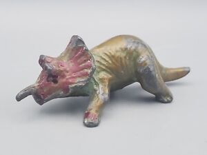 Vintage Triceratops Dinosaur Brass Metal Figurine SRG