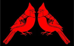 Cardinal Bird Decals Set of Two backyard red vinyl car window sticker graphic - Picture 1 of 1