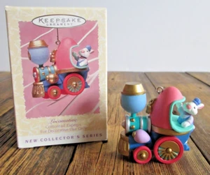 NEW Hallmark Cottontail Express Ornament Easter Locomotive Train 1996 #1 Series - Picture 1 of 9