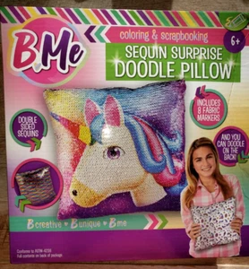 B ME PAILLETTEN ÜBERRASCHUNG KRITZELKISSEN AB 6 JAHREN GEBRAUCHT HAT MARKIERUNGEN ZUM KRITZELN - Bild 1 von 2