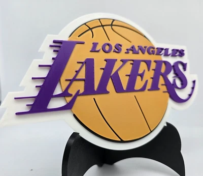 NBA Basketball LA Lakers Team Plaque Logo (24 x 16 cm) With Display Stand - image 1 of 4