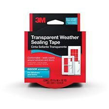 3M Interior Transparent Weather Sealing Tape, 1.5-Inch by 10-Yard(2Pack)