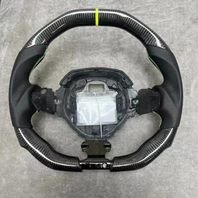 Volante de fibra de carbono superior plana inferior para Lamborghini Aventador 2013+ Foto 1 de 3