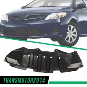 Black Front Engine Splash Shield Under Cover Fit For 2009-2013 Toyota Corolla - Picture 1 of 9