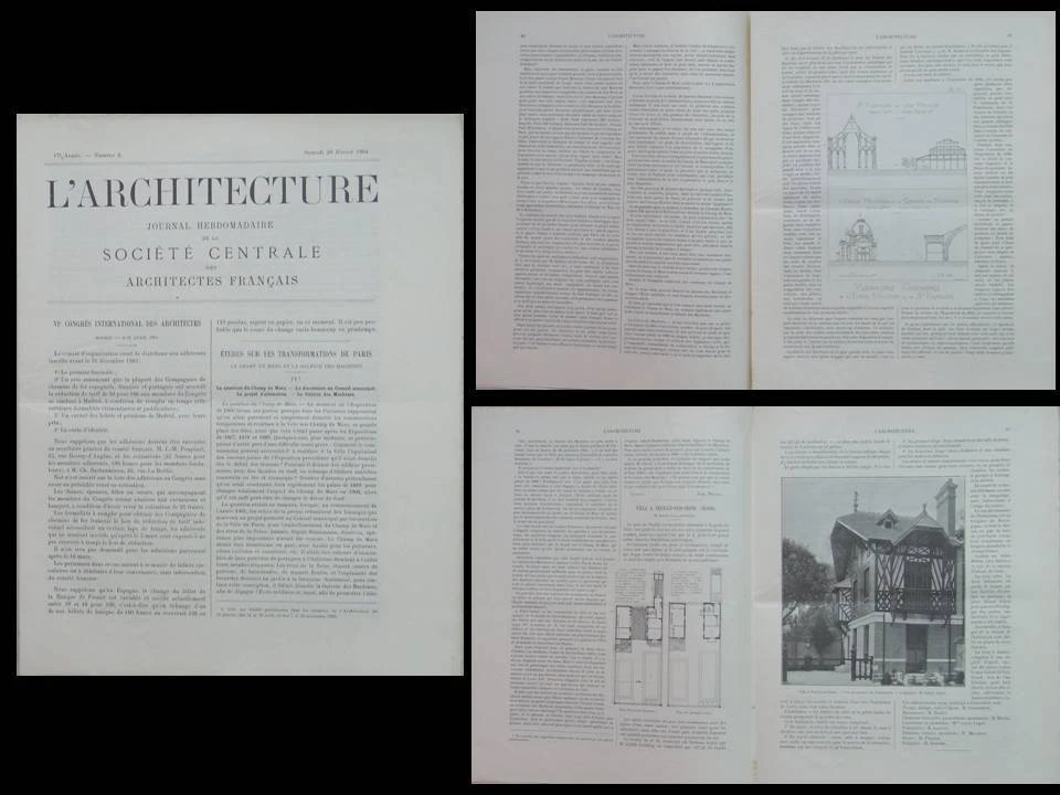 L'ARCHITECTURE N°8 1904 - NEUILLY, 33 BOULEVARD DU CHATEAU, ACHILLE COLLE - Photo 1/1