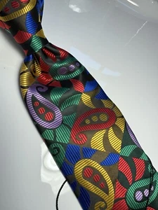 NWT VERSE 9 MULTI COLOR PAISLEY STYLE PRINT SILK DESIGNS NECK TIE & HANKY - Picture 1 of 4