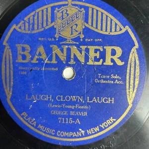 10" 78 RPM-George Beaver-Laugh Clown Laugh/What Good Are Tears/Banner 7115 - Picture 1 of 4