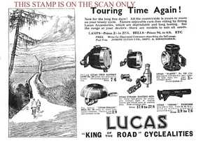 1932 Advert LUCAS Range of Bicycle Accessories (6) Vintage Print Ad 708/146 - Picture 1 of 1