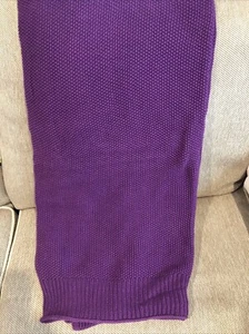 Piccocasa Maglia Cotone Viola Lancio ~ 60" X 44" ~ Nuova - Foto 1 di 4