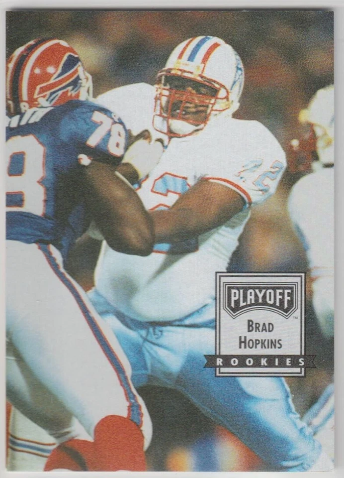 1993 Playoff #129 Brad Hopkins RC Houston Oilers Illinois SiriusXM Mad Dog Radio - Image 1 of 1
