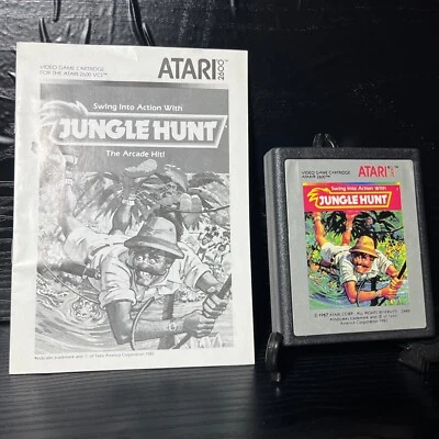 Jungle Hunt - (Atari 2600, 1987, 2688) Game Cartridge & Manual *Tested* - Image 1 of 4