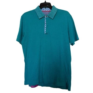 Robert Graham Men’s Sz S Short Sleeve Shirt Polo Teal - Picture 1 of 8