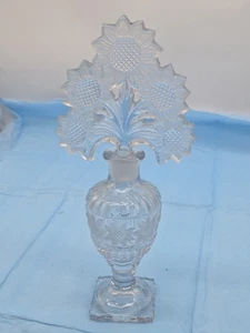 Imperial Glass Co For Irice Vtg 1940’s Sunflower Perfume Bottle & Stopper**53-21 - Picture 1 of 15