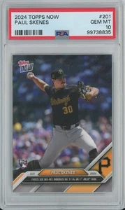 PAUL SKENES 2024 Topps Now Rookie RC Card #201 - 1st MLB Win - PSA 10 -835 - Picture 1 of 2