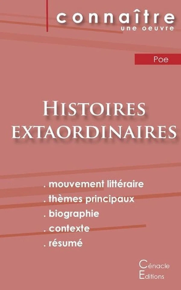 Fiche de lecture Histoires extraordinaires de Poe (Analyse littraire de rfrence  - Image 1 of 1