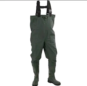 Frogg Toggs Cascade Green 2-Ply Rubber Cleated Boot Chest Waders Men's Size: 11 - Picture 1 of 4